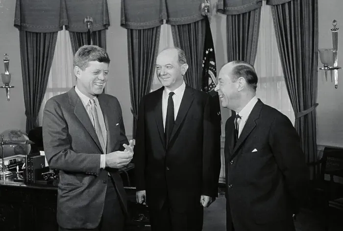 Framed Print : President Kennedy and Secretary of State Framed Print : President Kennedy and Secretary of State