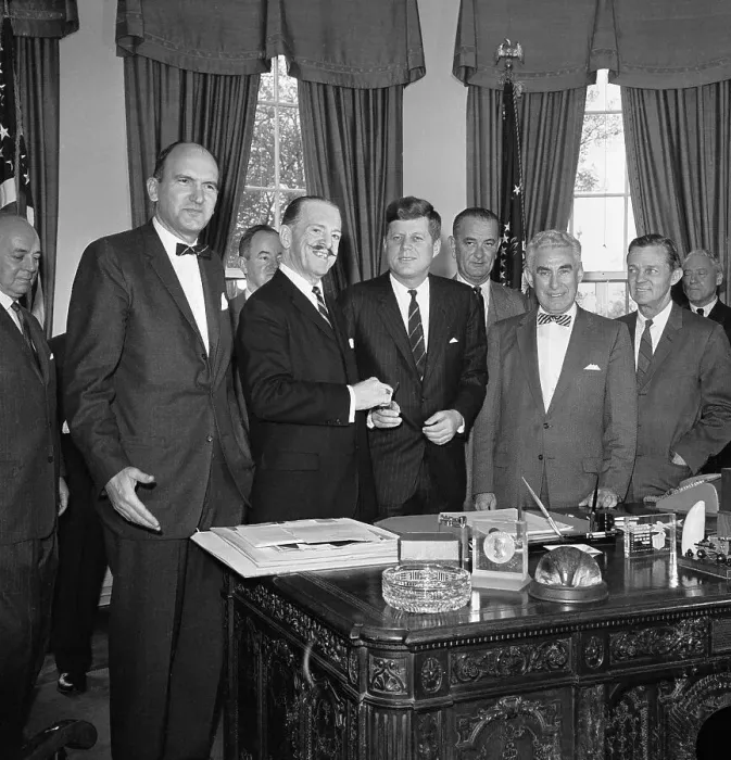 Framed Print : President Kennedy After Signing Depressed Areas Bill Framed Print : President Kennedy After Signing Depressed Areas Bill