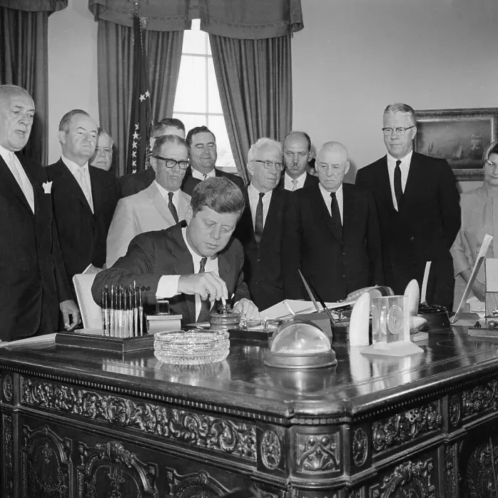 Framed Print : President Kennedy Signing Farm Bill Framed Print : President Kennedy Signing Farm Bill