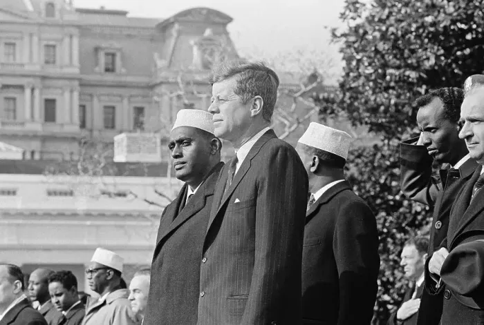 Framed Print : President Kennedy and Somali Prime Minister Framed Print : President Kennedy and Somali Prime Minister