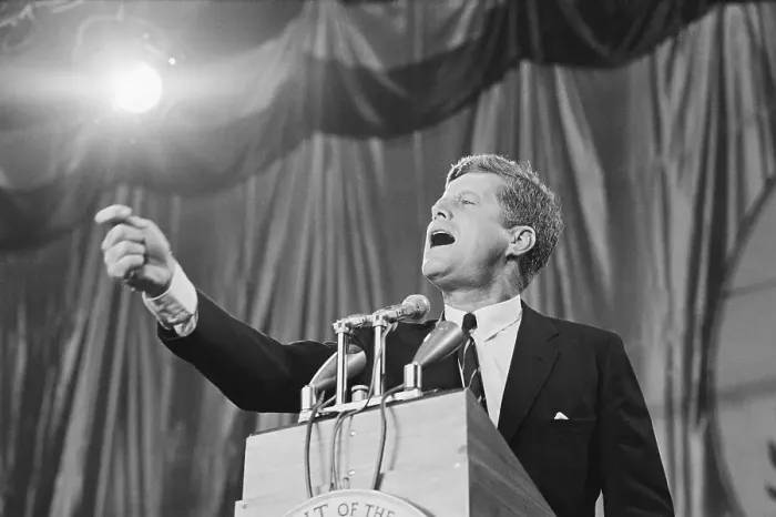 Framed Print : President Kennedy Speaking at Rally Framed Print : President Kennedy Speaking at Rally