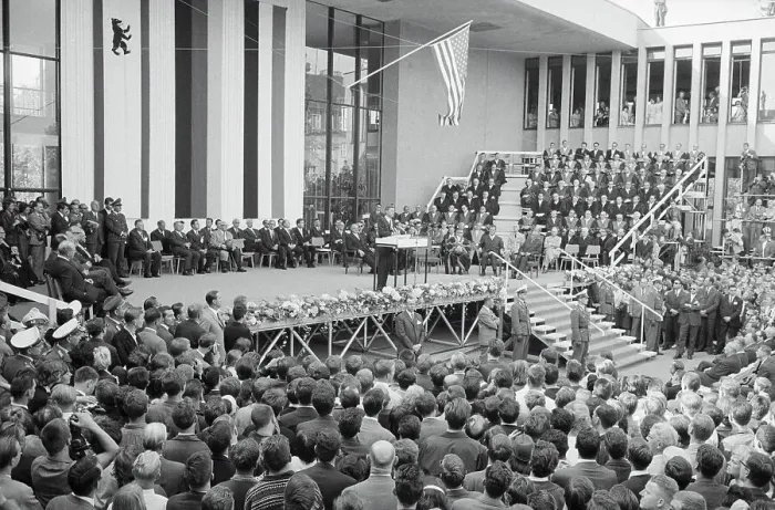 Framed Print : President Kennedy Speaking at University Framed Print : President Kennedy Speaking at University