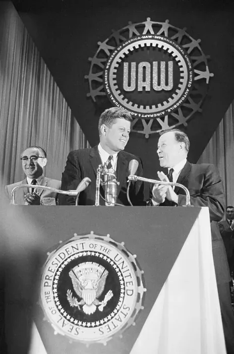 Framed Print : President Kennedy With Walter Reuther Framed Print : President Kennedy With Walter Reuther