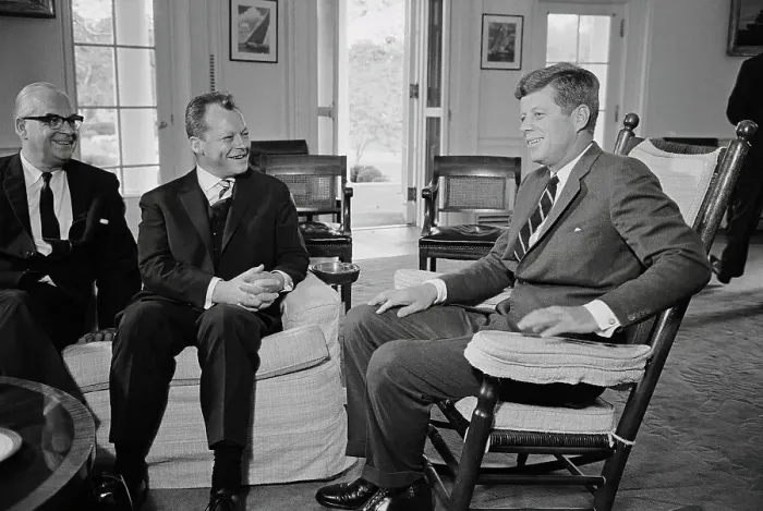 Framed Print : President Kennedy and Willy Brandt Framed Print : President Kennedy and Willy Brandt