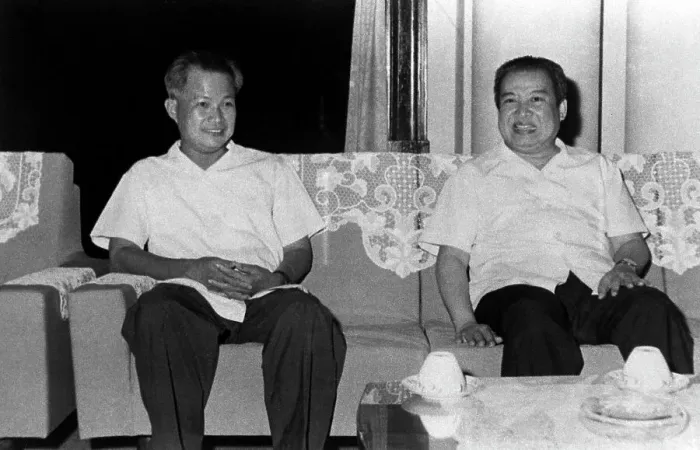 Framed Print : President Khieu Samphan and Prince Sihanouk Framed Print : President Khieu Samphan and Prince Sihanouk