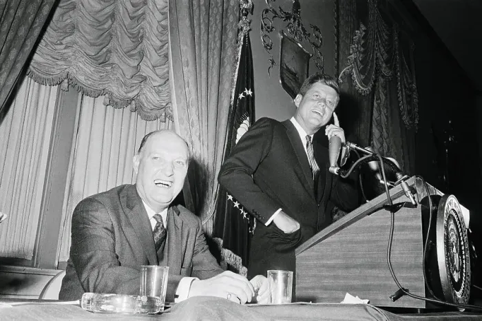 Framed Print : President Laughing with John M. Bailey Framed Print : President Laughing with John M. Bailey