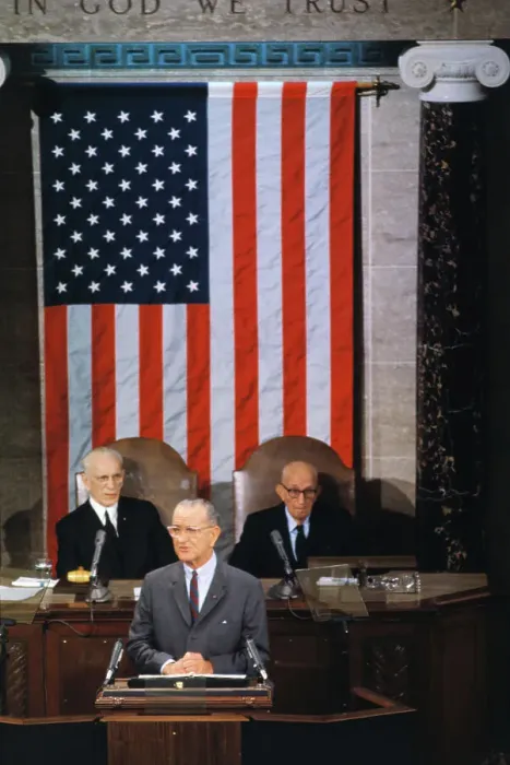 Framed Print : President Lyndon Johnson Delivering State of Union Address Framed Print : President Lyndon Johnson Delivering State of Union Address