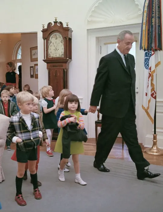 Framed Print : President Lyndon Johnson Entertaining Youngsters Framed Print : President Lyndon Johnson Entertaining Youngsters