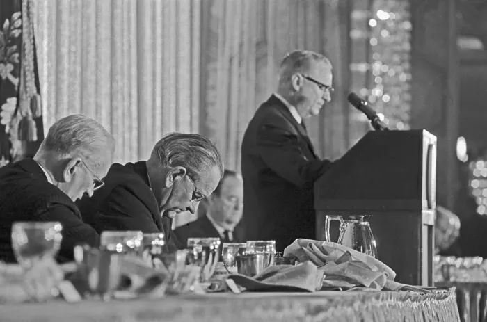 Framed Print : President Lyndon Johnson in Prayer Framed Print : President Lyndon Johnson in Prayer