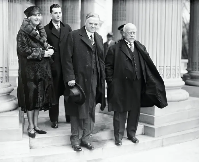 Framed Print : President and Mrs. Hoover With William Welch Framed Print : President and Mrs. Hoover With William Welch