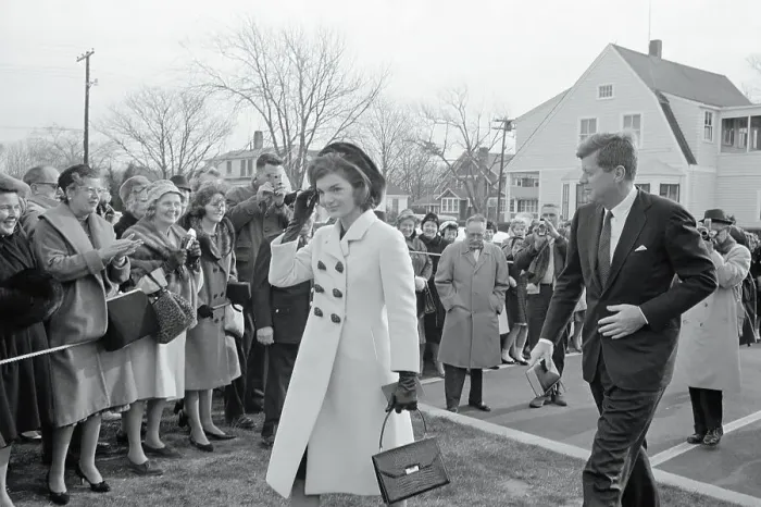 Framed Print : President and Mrs. Kennedy Arriving at Church Framed Print : President and Mrs. Kennedy Arriving at Church