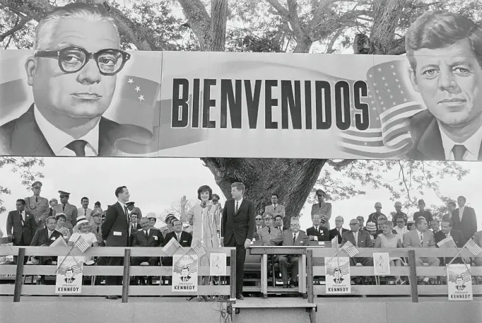 Framed Print : President and Mrs. Kennedy in Venezuela Framed Print : President and Mrs. Kennedy in Venezuela