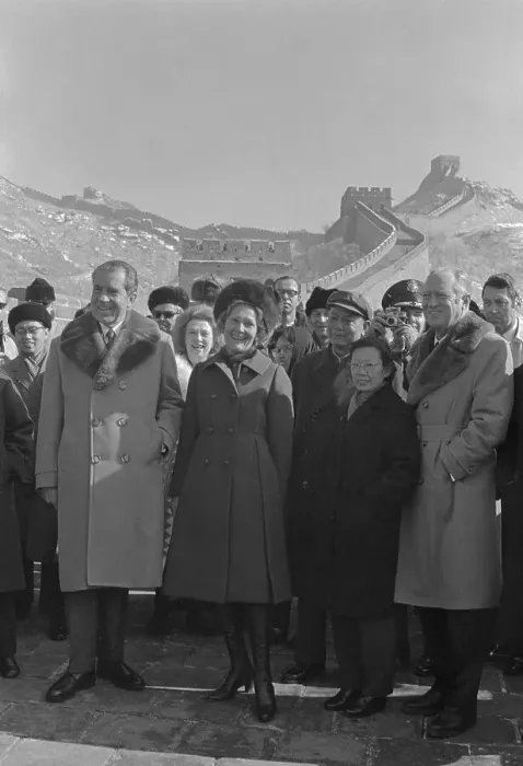 Framed Print : President and Mrs. Nixon with Others at Chinese Wall Framed Print : President and Mrs. Nixon with Others at Chinese Wall