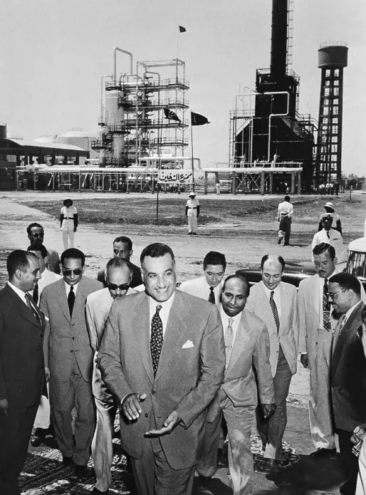 Framed Print : President Nasser and Followers at Dedication of Refinery Framed Print : President Nasser and Followers at Dedication of Refinery