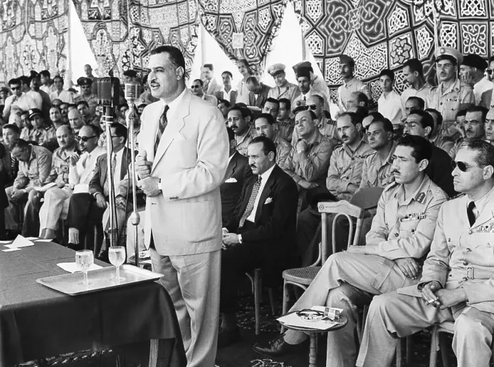 Framed Print : President Nasser Talking to Cadets Framed Print : President Nasser Talking to Cadets