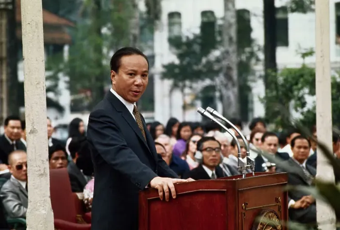 Framed Print : President Nguyen Van Thieu Speaking Framed Print : President Nguyen Van Thieu Speaking