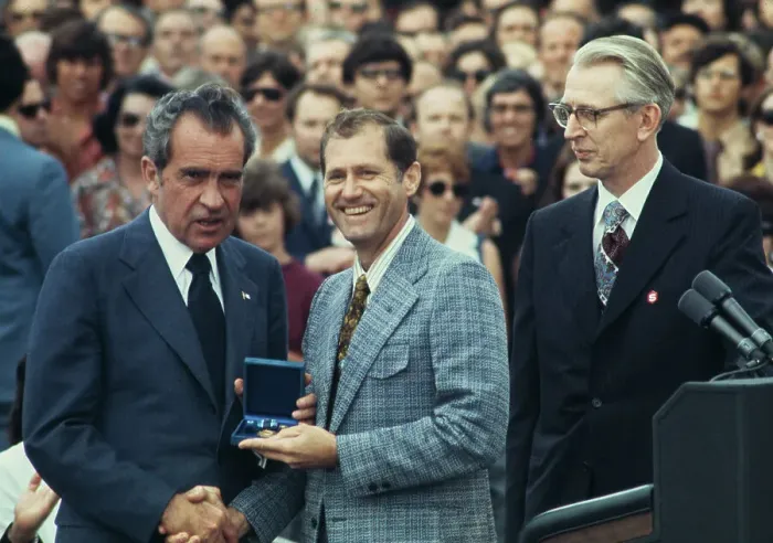 Framed Print : President Nixon And Astronaut William Pogue Framed Print : President Nixon And Astronaut William Pogue