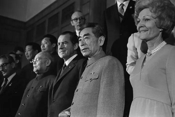 Framed Print : President Nixon And Chinese Premier Framed Print : President Nixon And Chinese Premier