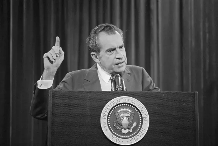 Framed Print : President Nixon Gesturing with His Hand Framed Print : President Nixon Gesturing with His Hand
