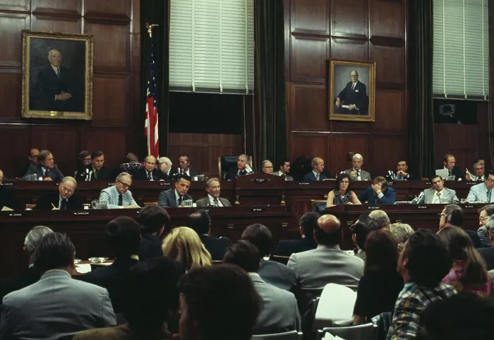 Framed Print : President Nixon Impeachment Debate Framed Print : President Nixon Impeachment Debate
