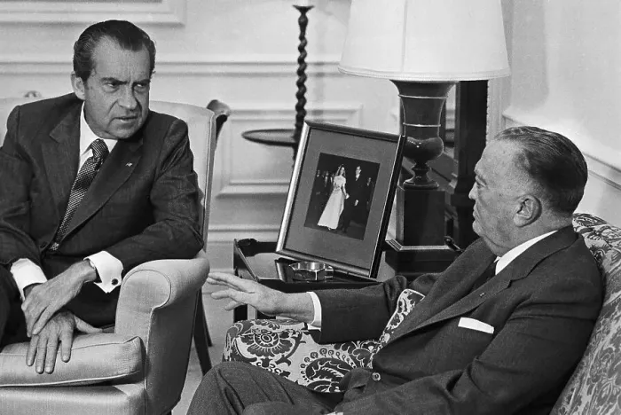 Framed Print : President Nixon Meeting with J. Edgar Hoover Framed Print : President Nixon Meeting with J. Edgar Hoover