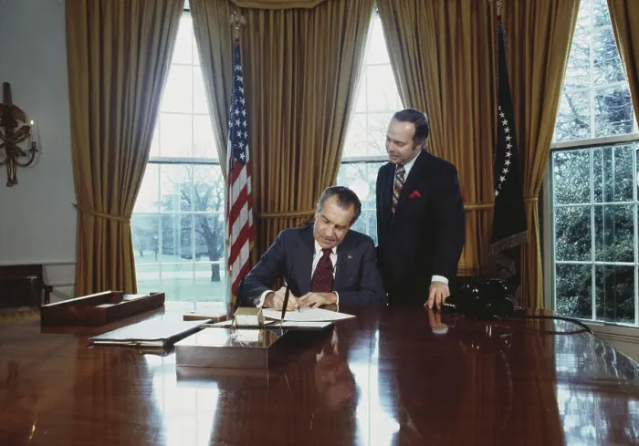 Framed Print : President Nixon In The Oval Office Framed Print : President Nixon In The Oval Office