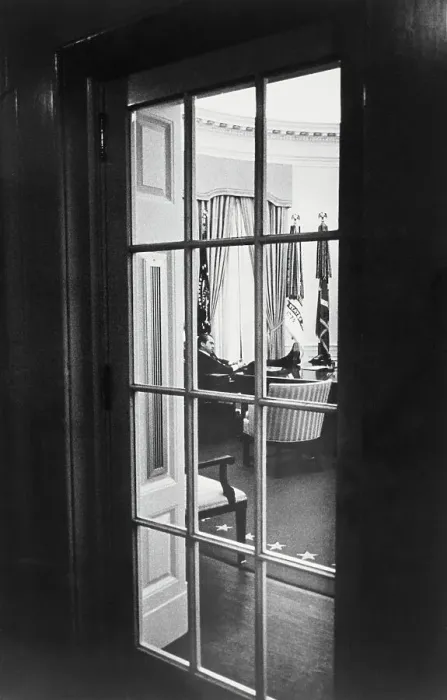 Framed Print : President Nixon Reclining with Feet on Desk Framed Print : President Nixon Reclining with Feet on Desk