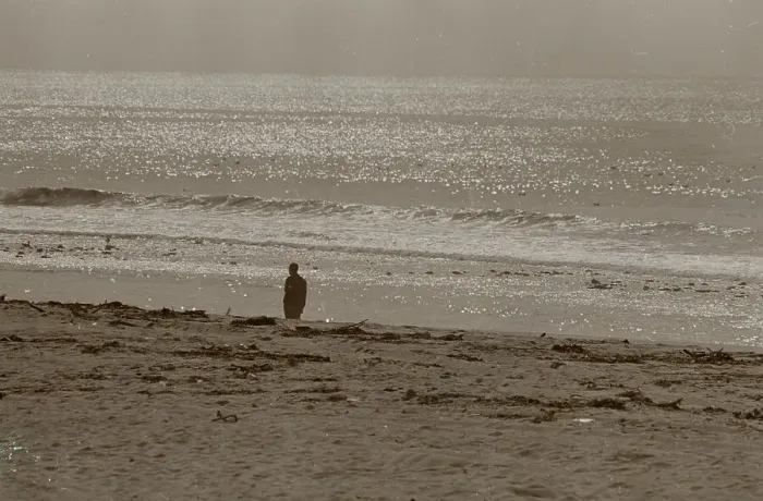 Framed Print : President Nixon Strolls Alone on Beach Framed Print : President Nixon Strolls Alone on Beach