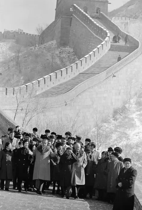 Framed Print : President Nixon and Others Touring China Framed Print : President Nixon and Others Touring China