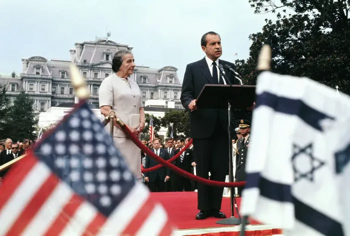 Framed Print : President Nixon Welcoming Golda Meir Framed Print : President Nixon Welcoming Golda Meir