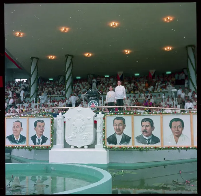Framed Print : President of Philippines Ferdinand Marcos at Inauguration Ceremonies Framed Print : President of Philippines Ferdinand Marcos at Inauguration Ceremonies