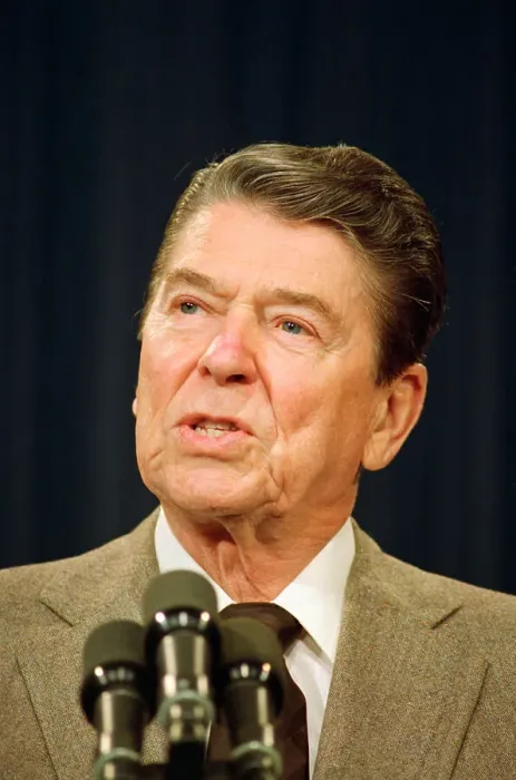 Framed Print : President Reagan Addressing Press Framed Print : President Reagan Addressing Press