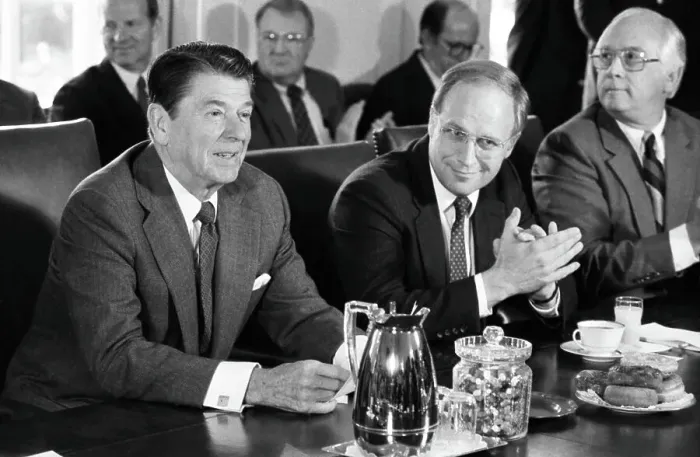 Framed Print : President Reagan and Dick Cheney