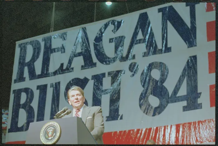 Framed Print : President Reagan Giving a Speech Framed Print : President Reagan Giving a Speech