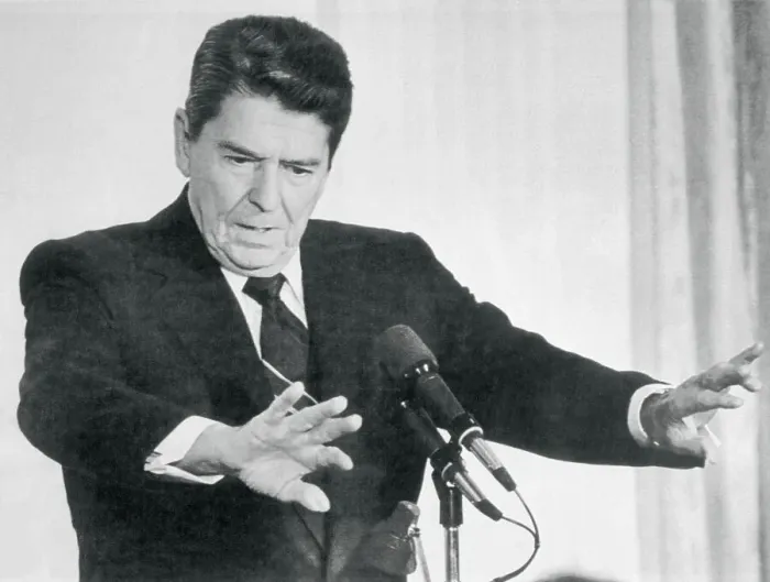 Framed Print : President Reagan Giving a Speech Framed Print : President Reagan Giving a Speech