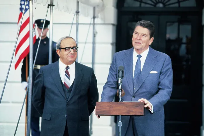 Framed Print : President Reagan and Israeli President Framed Print : President Reagan and Israeli President