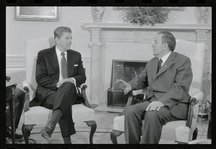 Framed Print : President Reagan Meeting with Andrei Gromyko Framed Print : President Reagan Meeting with Andrei Gromyko