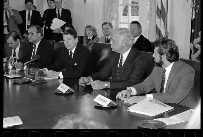 Framed Print : President Reagan and Nicaraguan Leaders Framed Print : President Reagan and Nicaraguan Leaders