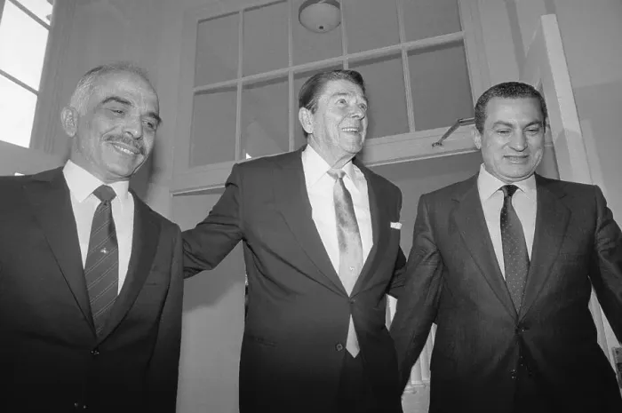 Framed Print : President Reagan Posing with Colleagues Framed Print : President Reagan Posing with Colleagues