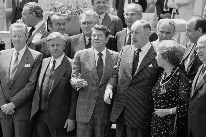 Framed Print : President Reagan Posing with Foreign Heads of State Framed Print : President Reagan Posing with Foreign Heads of State