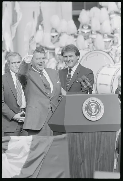Framed Print : President Reagan Raising His Hand Framed Print : President Reagan Raising His Hand