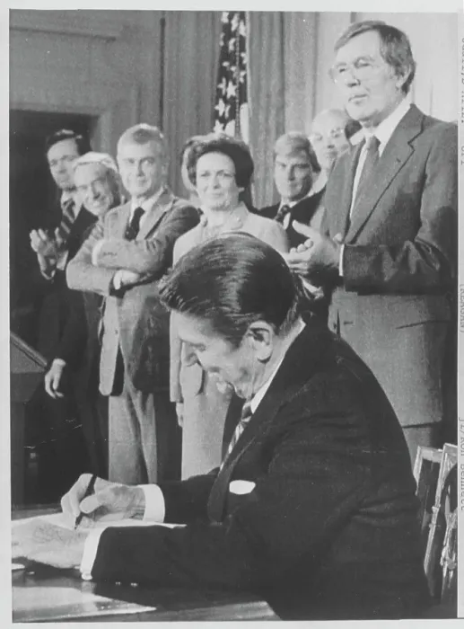 Framed Print : President Reagan Signing Atomic Energy Act Amendments Framed Print : President Reagan Signing Atomic Energy Act Amendments