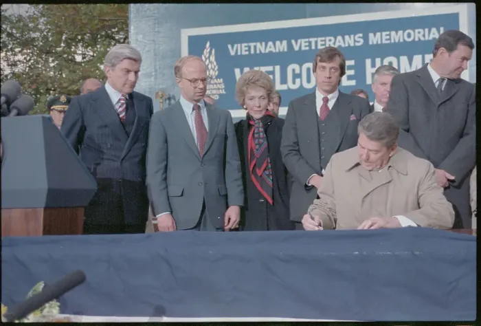 Framed Print : President Reagan Signing a Document