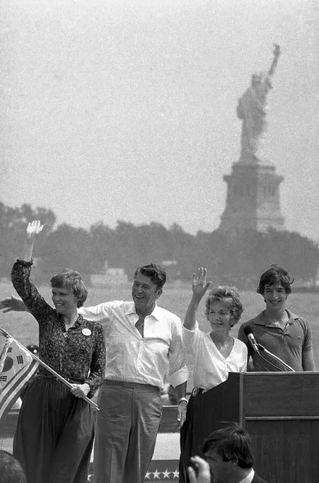 Framed Print : President Reagan with His Wife and Son Framed Print : President Reagan with His Wife and Son