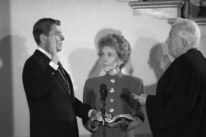 Framed Print : President Reagan's Being Sworn-In Framed Print : President Reagan's Being Sworn-In