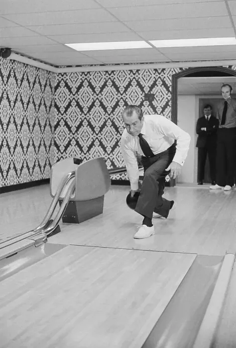 Framed Print : President Richard M. Nixon Bowling Framed Print : President Richard M. Nixon Bowling