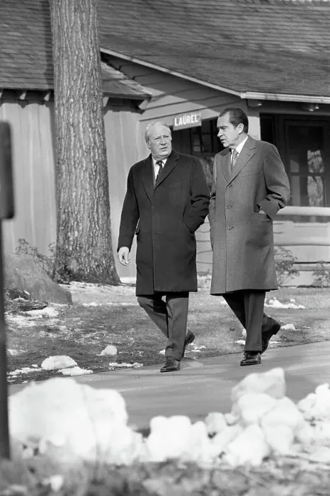 Framed Print : President Richard M. Nixon and Edward Heath on Camp David Grounds Framed Print : President Richard M. Nixon and Edward Heath on Camp David Grounds