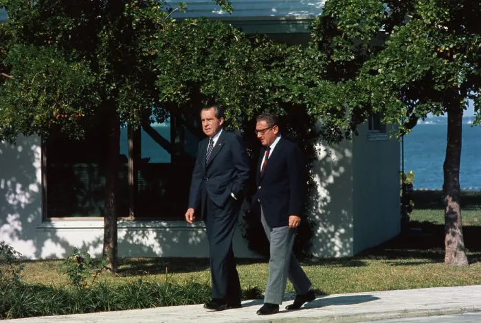 Framed Print : President Richard Nixon and Henry Kissinger Talking Framed Print : President Richard Nixon and Henry Kissinger Talking