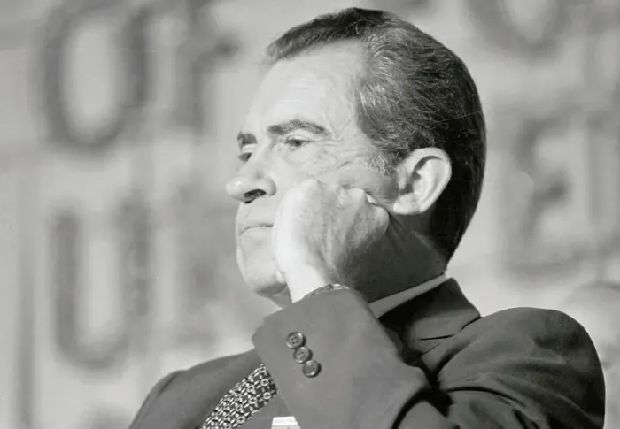 Framed Print : President Richard Nixon in Pensive Mood at Rivergate Hall Framed Print : President Richard Nixon in Pensive Mood at Rivergate Hall