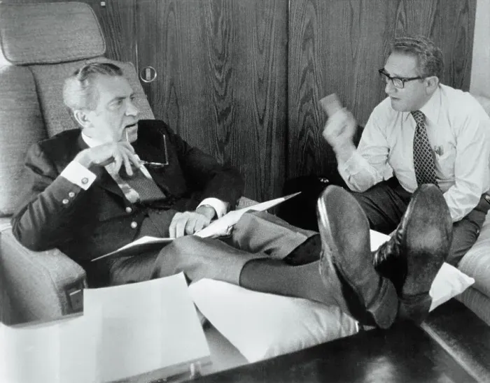 Framed Print : President Richard Nixon and Secretary of State Henry Kissinger